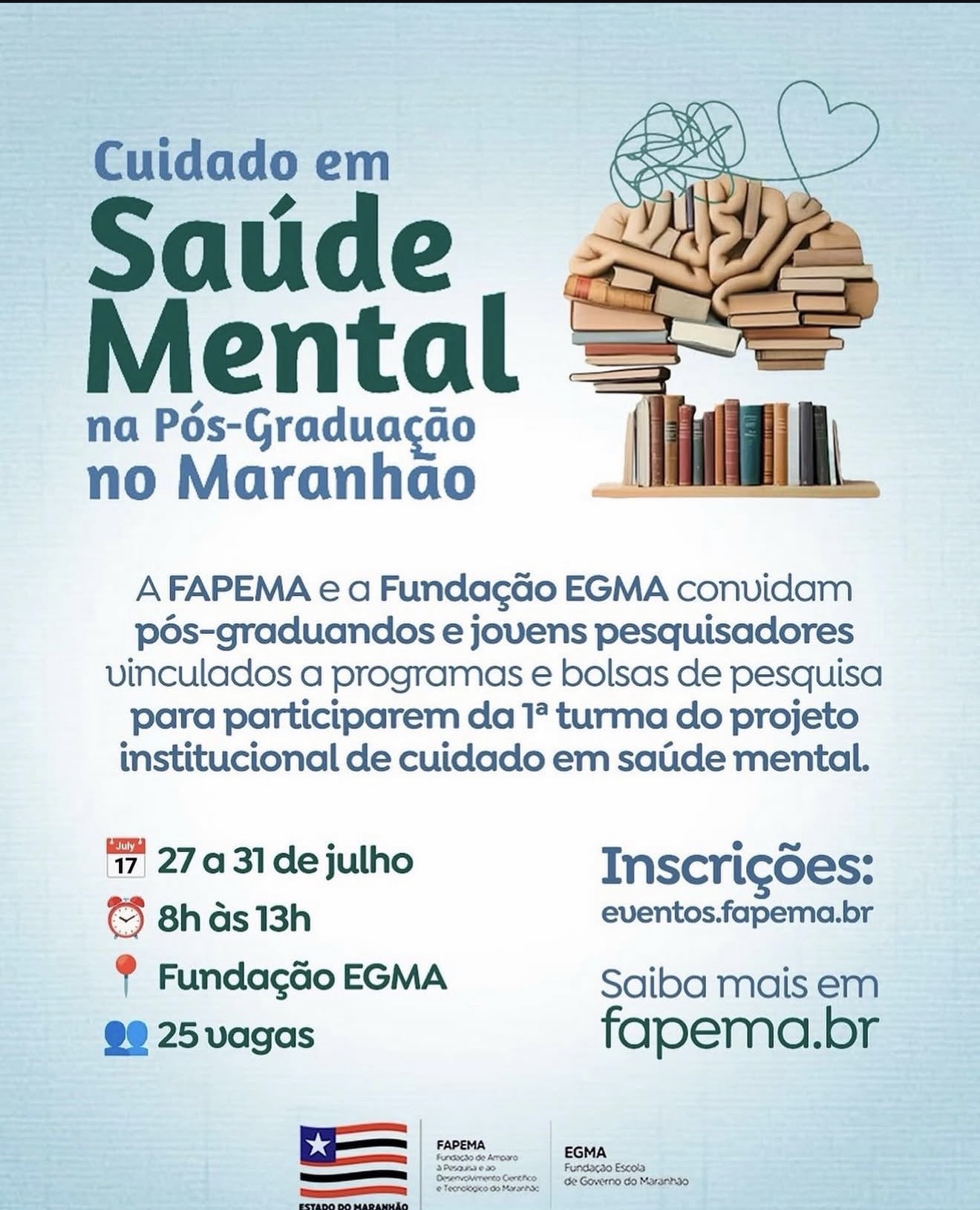 Pós-graduandos e jovens pesquisadores já podem se inscrever em curso sobre saúde mental em São Luís