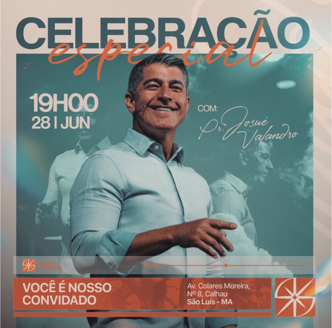 Domingo (28) tem celebração especial na Atitude São Luís, com o Pr. Josué Valandro